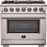 Capriasca Titanium Professional 36-Inch Freestanding Gas Range