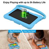 7-Inch Kids Android Tablet with 2GB RAM, 32GB Storage, Pre-Installed Kid Mode, WiFi, and Kid-Proof Protective Case