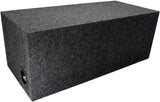 Dual 10-Inch Vented Car Audio Subwoofer Enclosure with Ported Stereo Sub Box Design, 5/8-Inch MDF