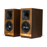 Klipsch The Sixes Heritage Wireless Speakers, Walnut 2-Way Tabletop Pair with 200W RMS Audio and Wireless Connectivity