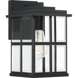 Quoizel Mulligan MGN8406MBK Matte Black Outdoor Wall Lantern with One Light
