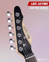 Leo Jaymz 39-Inch Full-Size ST-Style Electric Guitar Starter Kit with SSH Pickup, 5W Portable Amp, Tuner, Gig Bag, Strap and Accessories, Violet Ocean