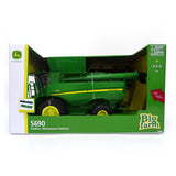 1:16-Scale John Deere S690 Farm Combine, Featuring Corn and Draper Headers, Model 47101