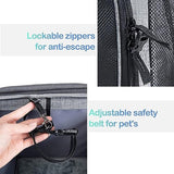 Foldable Removable Dog Bike Basket Carrier with Reflective Strips and 2 Side Storage Pockets for Cats and Small Dogs