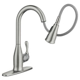 Moen Kaden Kitchen Faucet with Single Handle, Pull-Down Sprayer, and Stainless Finish