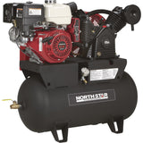 NorthStar Portable Gas-Powered Air Compressor with Honda GX390 OHV Engine, 30-Gallon Horizontal Tank and 24.4 CFM at 90 PSI