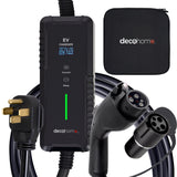 Deco Home Portable EV Charger with Level 1 & 2 Charging, 32A 240V, NEMA 14-50 and 5-15 Plugs, 20FT SAE J1172 Cable and Tesla Adapter