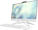 HP 22 All-in-One Desktop in Snow White, Featuring AMD Athlon Silver 3050U, Radeon Graphics, 4 GB RAM, 256 GB SSD, and Windows 11 Home (22-dd0210)
