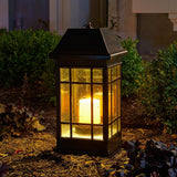 22-Inch Antique-Bronze Solar Lantern Featuring Smart Solar 3900KR1 San Rafael Estate-Style Design