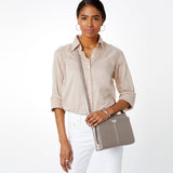 Brighton Jagger Cross-Body Organizer in Zinc Pearl