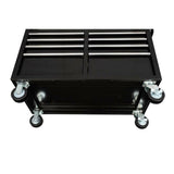 Husky Mobile Workbench with 9 Drawers and Solid Wood Top, 46 in. W x 24.5 in. D