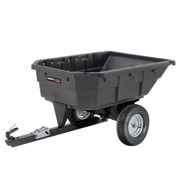 Ohio Steel 15 Cu. ft. Poly Swivel Dump Cart for Lawn Tractors, Model 1000P-SD