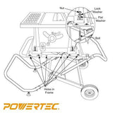 Powertec MT4009 Rolling, Foldable Stand for Table Saws