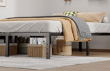 14-Inch Full Platform Bed Frame, Heavy-Duty Metal Mattress Foundation with Underbed Storage, No Box Spring Required, Easy Assembly and Noise-Free Support