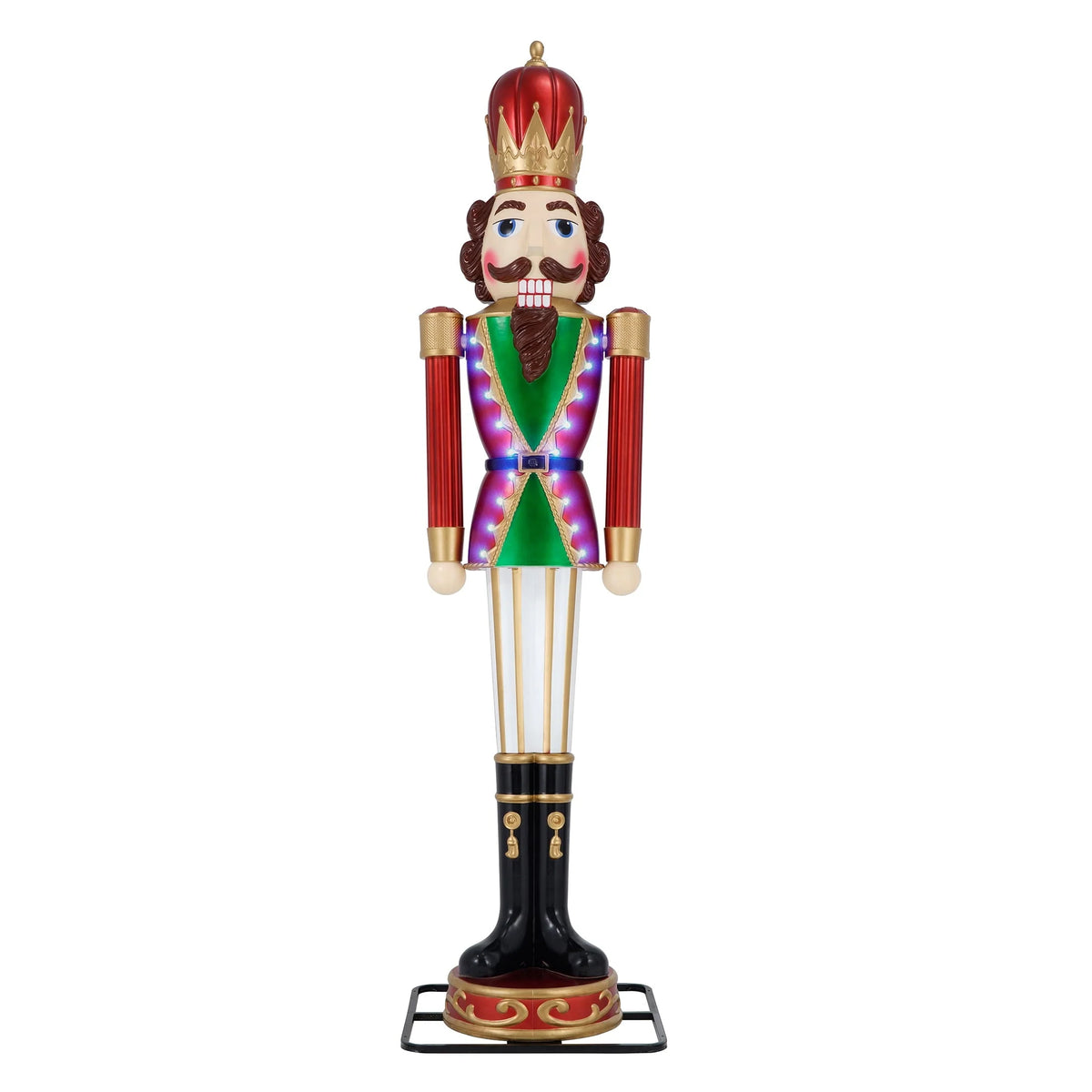 Holiday Time 9-Foot Animated Christmas Nutcracker Blow Mold Decoration in Multicolor