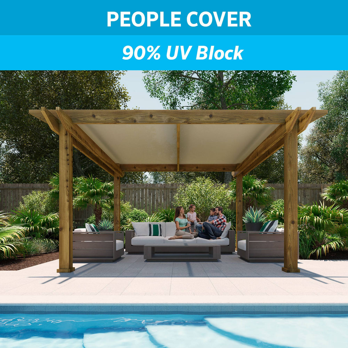 Coolaroo 457846 Beech Shade Fabric, 6 x 50 ft. Panel with 90 Percent UV Block