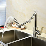 KunMai BR Stainless Steel Pot Filler Faucet, Deck-Mounted Kitchen Sink Design