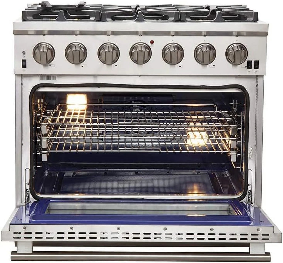 Capriasca Titanium Professional 36-Inch Freestanding Gas Range