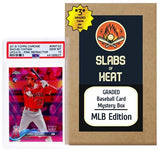 MLB Edition Baseball Card Gift Box Featuring Three Premium PSA/BGS Graded Cards Rated 10, 9.5, or 9, with Potential Rookie Autographs and Numbered RC Refractors