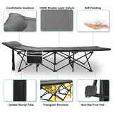 Deluxe Folding Camping Cot with Pillow, Collapsible Single-Person Bed in a Bag for Indoor or Outdoor Use, Ultra-Lightweight Heavy-Duty Design for Adults and Kids