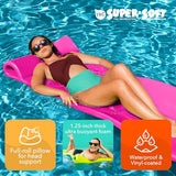 TRC Recreation Foam Pool Float, 1.25-Inch Floating Water Lounger for Swimming and Splashing