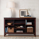 Threshold Carson Horizontal Bookcase, 32 × 22 Inches, with Adjustable Shelves, Espresso