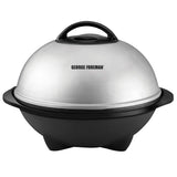 George Foreman Silver Electric Grill for 12+ Servings, Up to 15