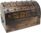Pack of 2 Nautical Cove X-Large Pirate Treasure Chests, 16 x 11 x 10.5, with Iron Lock and Skeleton Key