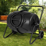 Costway 50-Gallon Wheeled Compost Tumbler for Garden Waste