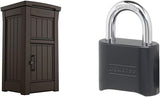 Keter Delivery Box with Lockable Porch Storage Compartment for Secure Package Protection, Brown