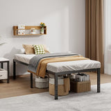14-Inch Full Platform Bed Frame, Heavy-Duty Metal Mattress Foundation with Underbed Storage, No Box Spring Required, Easy Assembly and Noise-Free Support