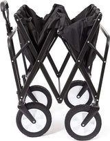 MacSports Collapsible Folding Utility Wagon for Outdoor Use, Black