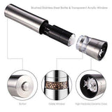 Aicok Electronic Salt and Pepper Grinder Set, Crafted with Stainless Steel and Adju