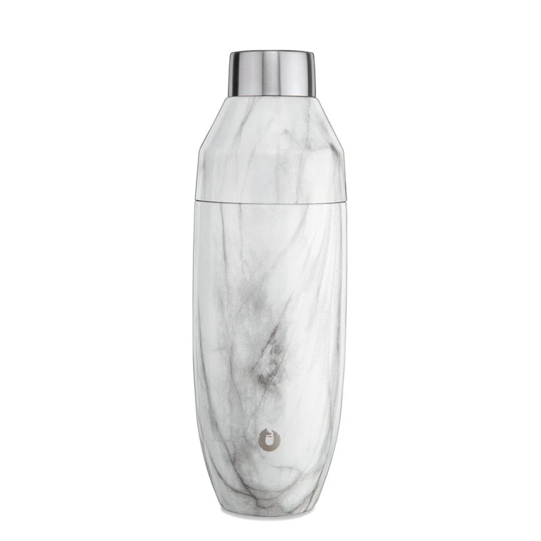 Marble-Finish Stainless Steel Cocktail Shaker
