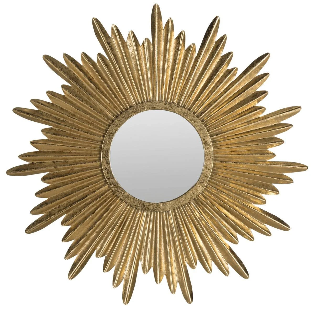 Antique Gold Sunburst Wall Mirror by Safavieh Josephine