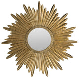 Antique Gold Sunburst Wall Mirror by Safavieh Josephine