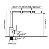 KunMai BR Stainless Steel Pot Filler Faucet, Deck-Mounted Kitchen Sink Design