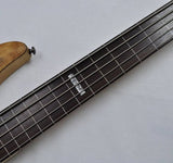 ESP LTD B-205 Five-String Fretless Bass with Spalted Maple, Natural Satin Finish