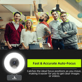 NexiGo N960E 1080P 60FPS USB Webcam with Lighting, Fast Autofocus, Privacy Cover and Dual Stereo Microphones for Zoom, Skype, Teams and Twitch