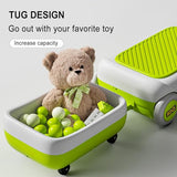 Green 12V Kids Electric Ride-On Car with Go-Kart Styling, Detachable Cleaner, LED Lights and 3-in-1 Design for Ages 3-8, Indoor and Outdoor Use