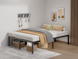 14-Inch Full Platform Bed Frame, Heavy-Duty Metal Mattress Foundation with Underbed Storage, No Box Spring Required, Easy Assembly and Noise-Free Support