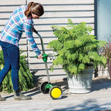 EJWOX Garden Pot Mover with Adjustable Handle, Heavy-Duty Plant Dolly, Flat-Free Wheels and Gripping Suction Cups for Loads up to 165 Lbs
