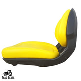 TRAC SEATS Yellow Replacement Seat for John Deere X300, X300R, X304, X320, X324, X340, X350, X350R, X354, X360, X370, X380, X384, X390 and X394, Compatible with AM136044, AUC11188 and AUC13500