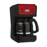 Mr. Coffee Programmable Coffee Maker with 12-Cup Capacity, Red