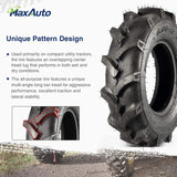 MaxAuto Farm Tractor Tire Set, 6.00-12, 2Pcs, Replacement for Kubota 7100 Series H167