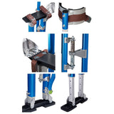 Adjustable Aluminum Drywall Stilts for Painting and Taping, 24×22-40×22, Blue
