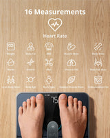 eufy Smart Scale P2 Pro, Wi-Fi and Bluetooth Digital Body Composition Scale, 16 Measurements with 3D Virtual Body Mode, 50 g/0.1 lb Accuracy, Pack of 2