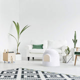 pidan Igloo Dome Cat Litter Box Furniture with Extra-Large Interior, Dog-Proof Design and Modern Minimalist Dot Styling