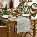 Navy Blue Christmas Table Runner with Snowflake Design by Artoid Mode, 13 x 72 Inches, Winter Holiday Dining and Kitchen Decor