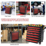Rolling Metal Tool Chest with 5 Lockable Drawers, Mobile Garage Storage Cabinet on Wheels for Workshop, Warehouse or Repair Shop